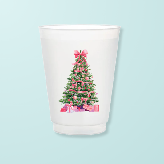 Pink Christmas Tree Cups