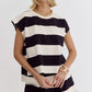 The Game Day Stripe Set - Black & Ivory