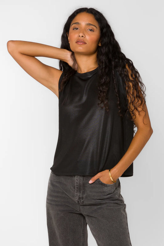 Rossin Metallic Top - Black