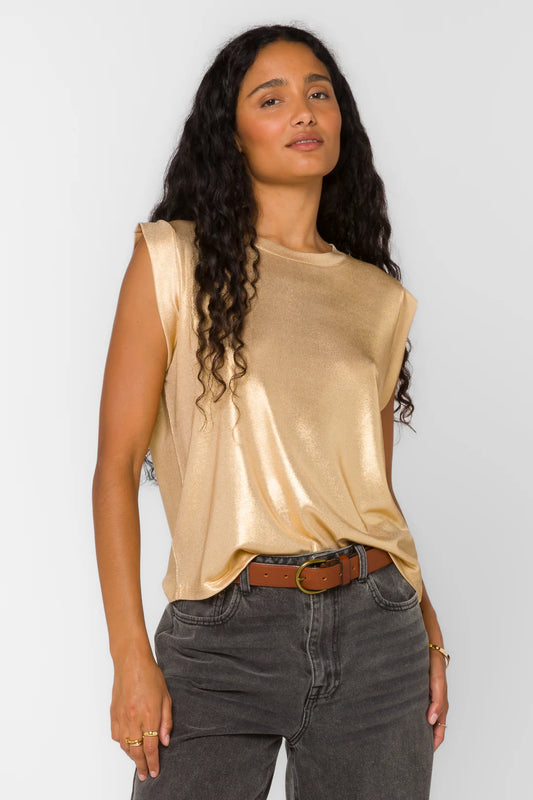 Rossin Metallic Top - Gold