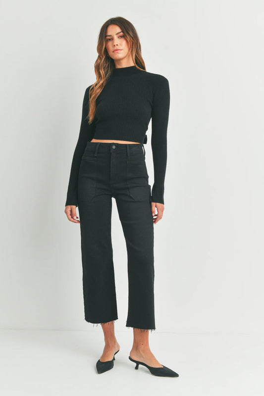 HR Utility Wide Leg - Washed Black