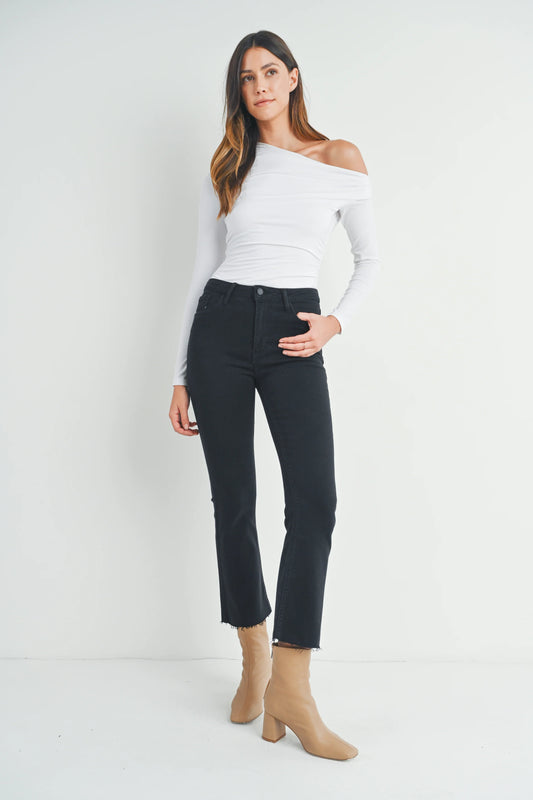 Cropped Demi Flare - Black