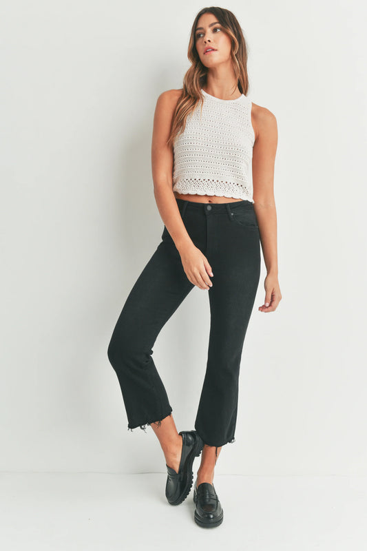 HR Crop Flare - Black