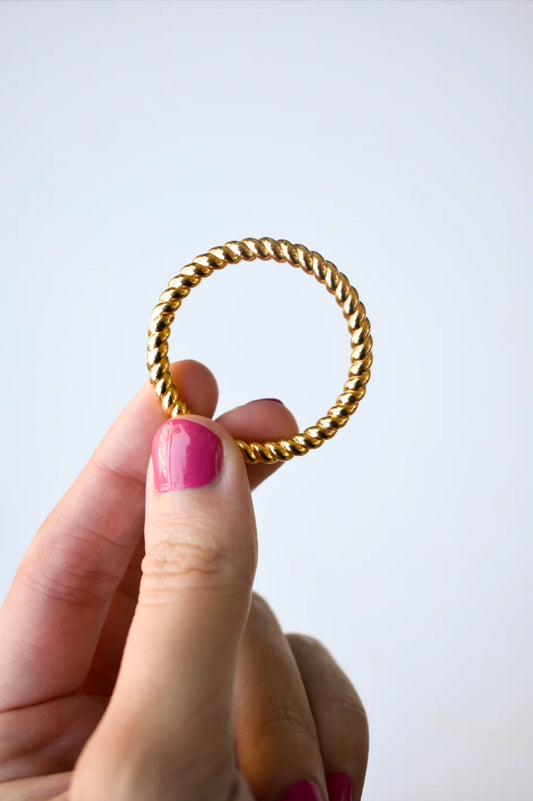 Golden Twist Twilly Ring