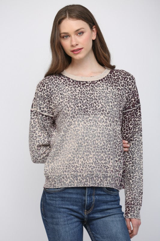 Blair Leopard Print Sweater