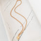 Puffy Heart Curb Chain Necklace - Gold heart w/ gold chain