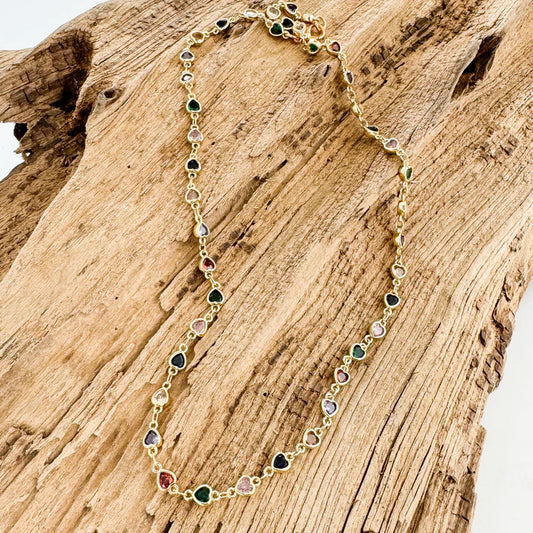 Heart Bezel Necklace