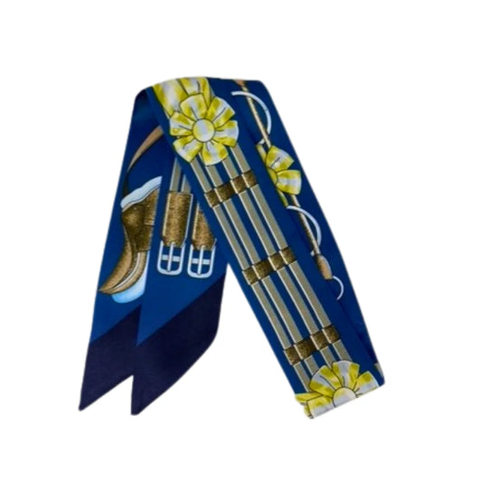 Navy Musical Twilly Scarf