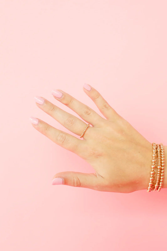 Ella 2.5MM Beaded Band - Gold
