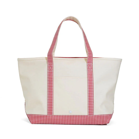 Maxi Tote - Coated Canvas Red Gingham