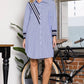 Joh Apparel - Wenna Shirt Tunic Dress: M / 33094W / Black Stripes