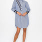 Joh Apparel - Wenna Shirt Tunic Dress: M / 33094W / Black Stripes