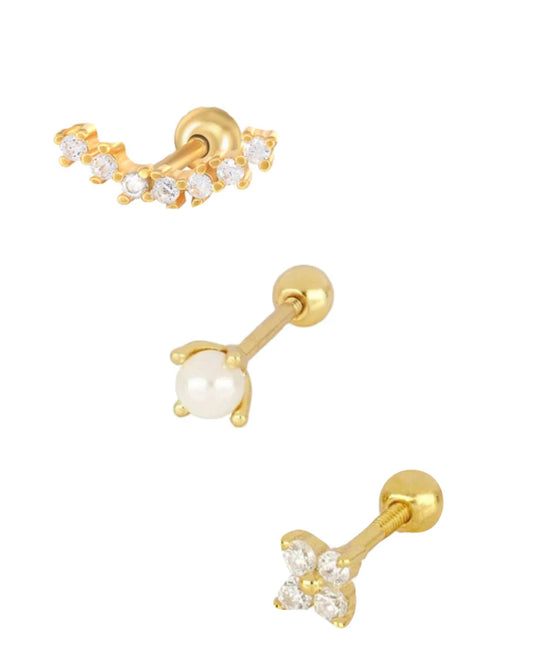 Trifecta Single Stud Earrings
