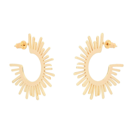 Sunburst Hoop Earrings